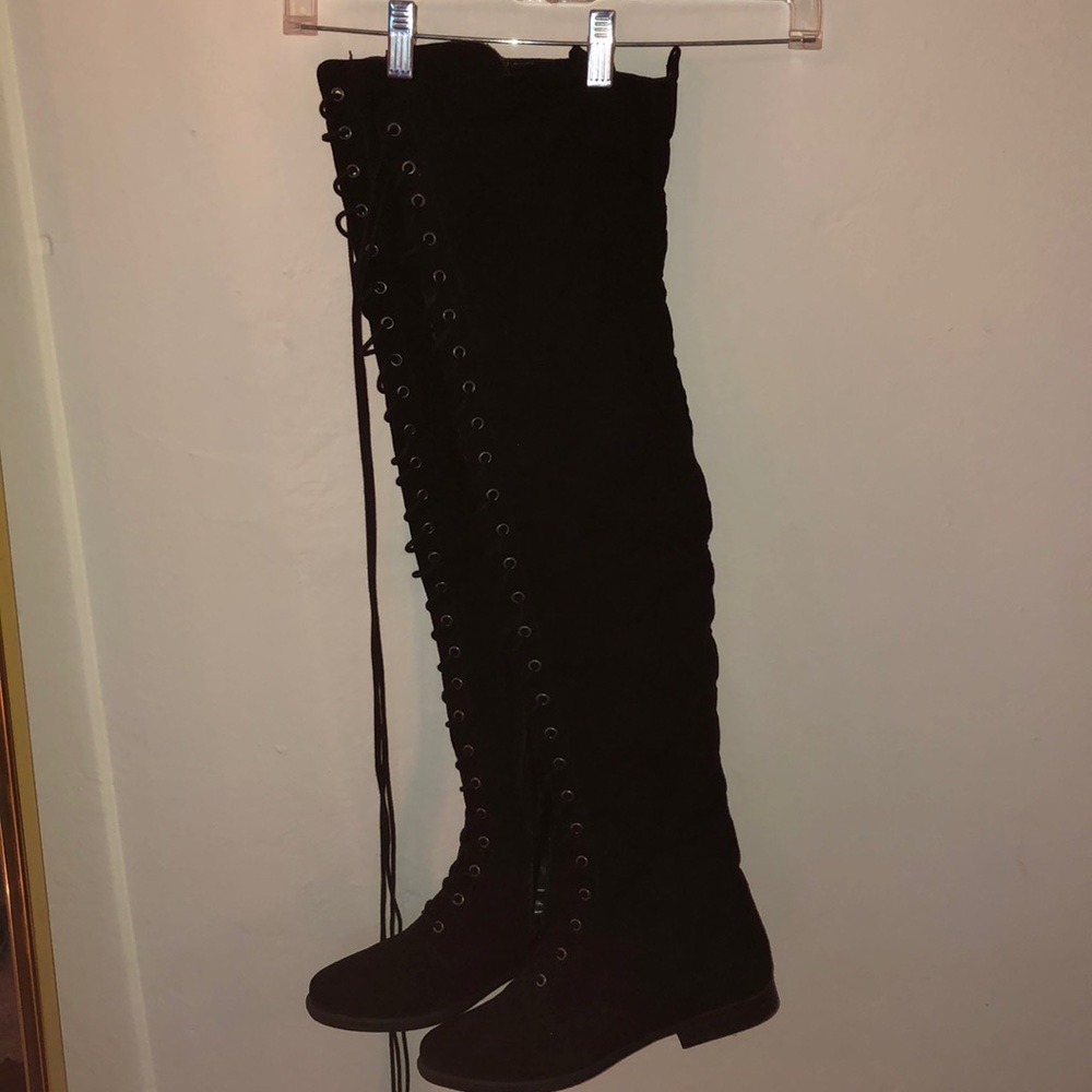 Thigh High Lace Up Boots